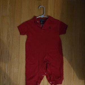 Ralph Lauren Classic Red Baby Jumpsuit